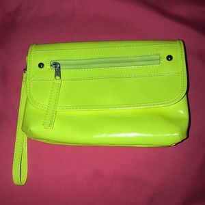 Fluorescent Yellow Wristlet